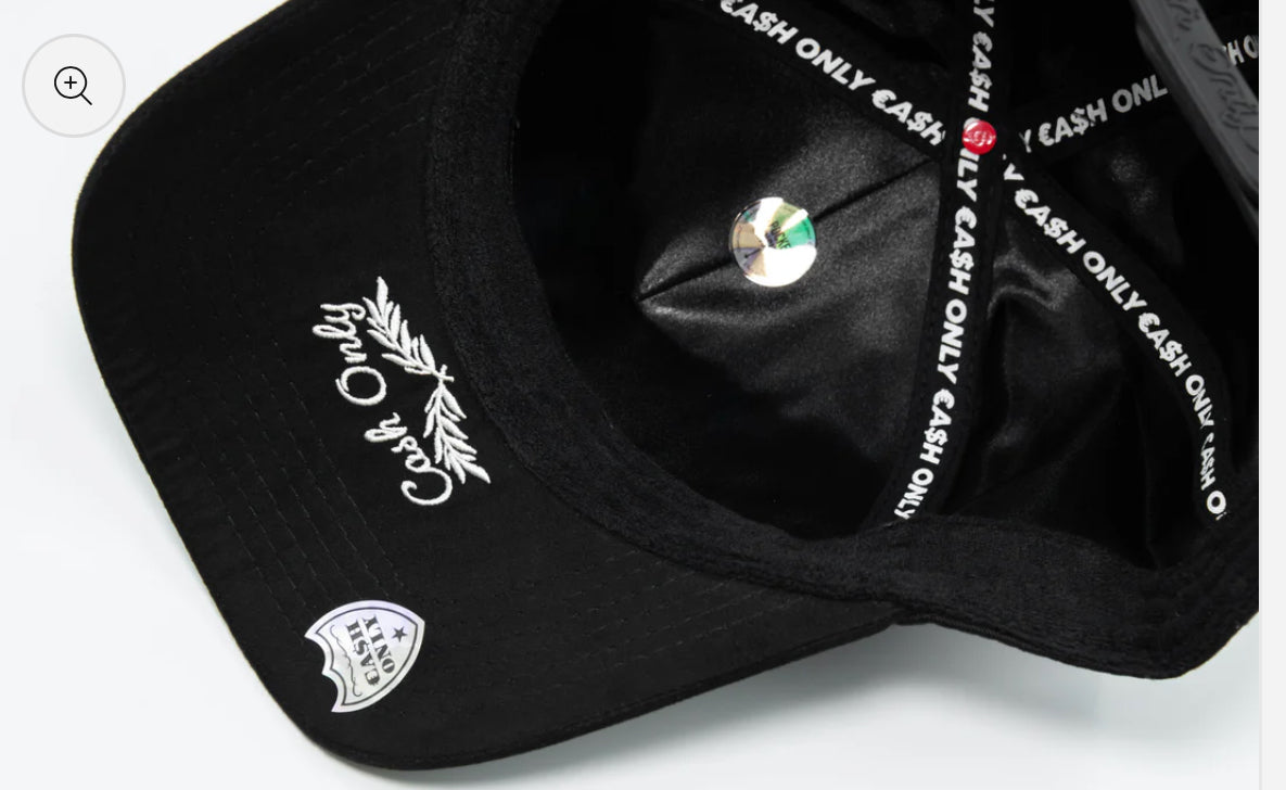 Cash Only Cash Look Black