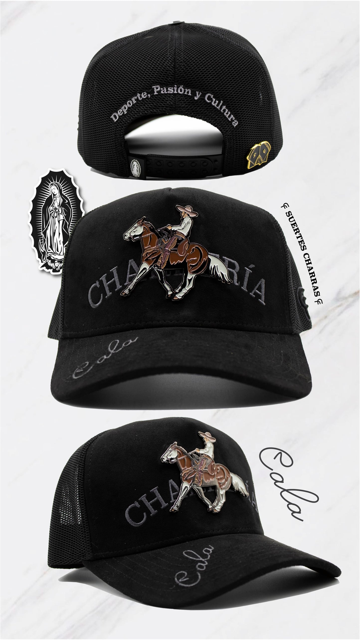 Charreria Cala Suertes Charras color negro