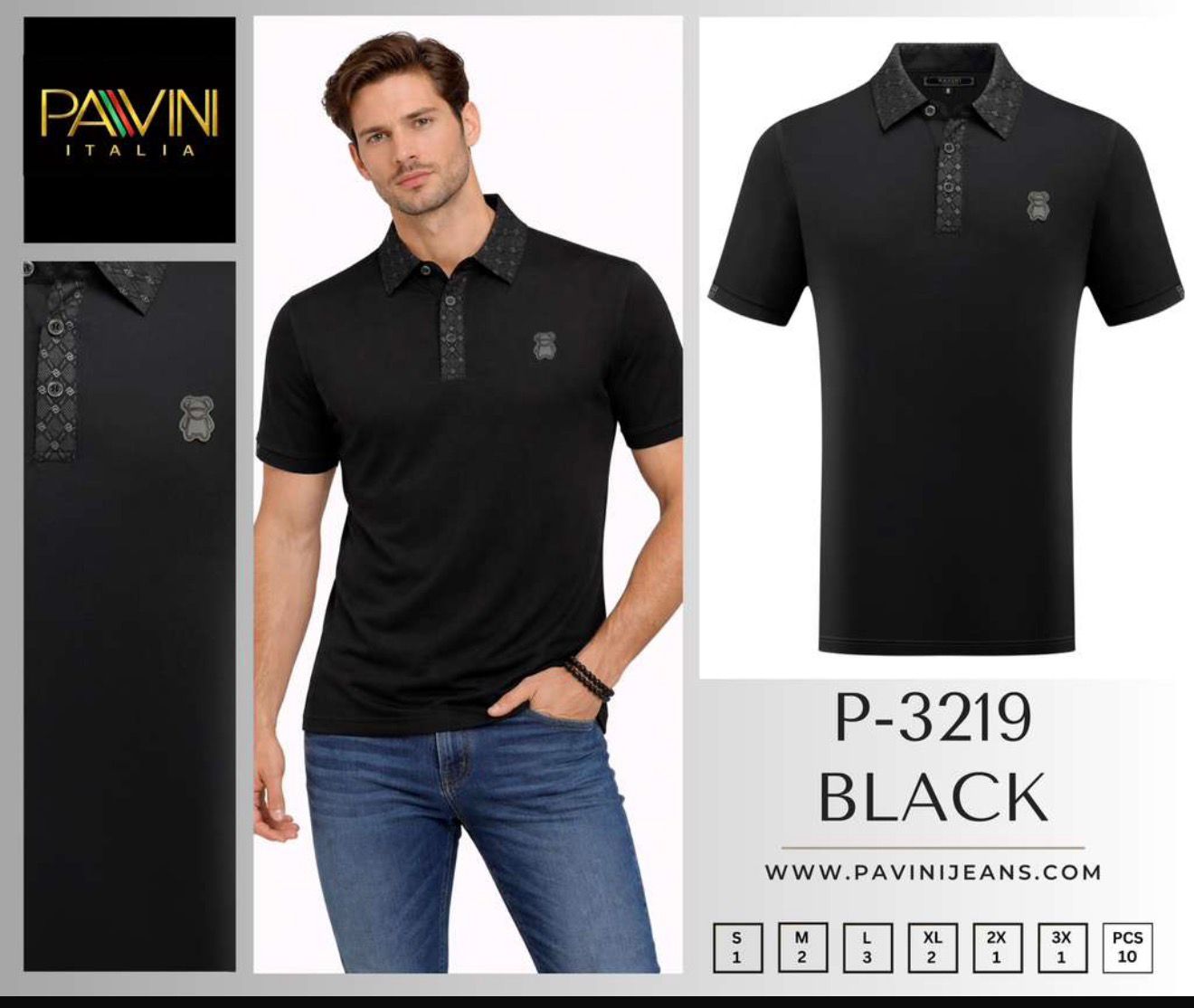 Pavini Polo Black